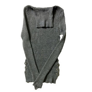Yoki Gray Turtleneck Sweater Pullover Women L